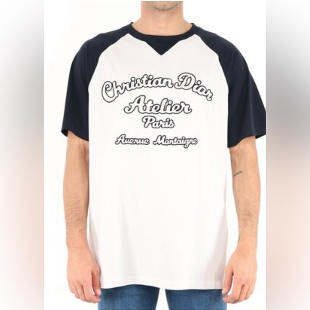 NWT Dior Atelier T-shirt NWT SIZE LARGE WHITE/Navy